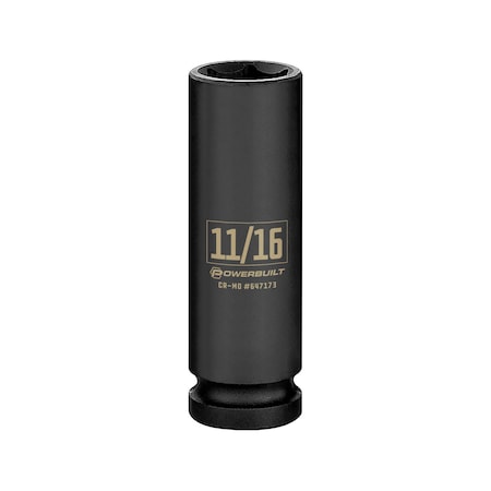 Powerbuilt 1/2" Drive 11/16" Deep Impact Socket 647173